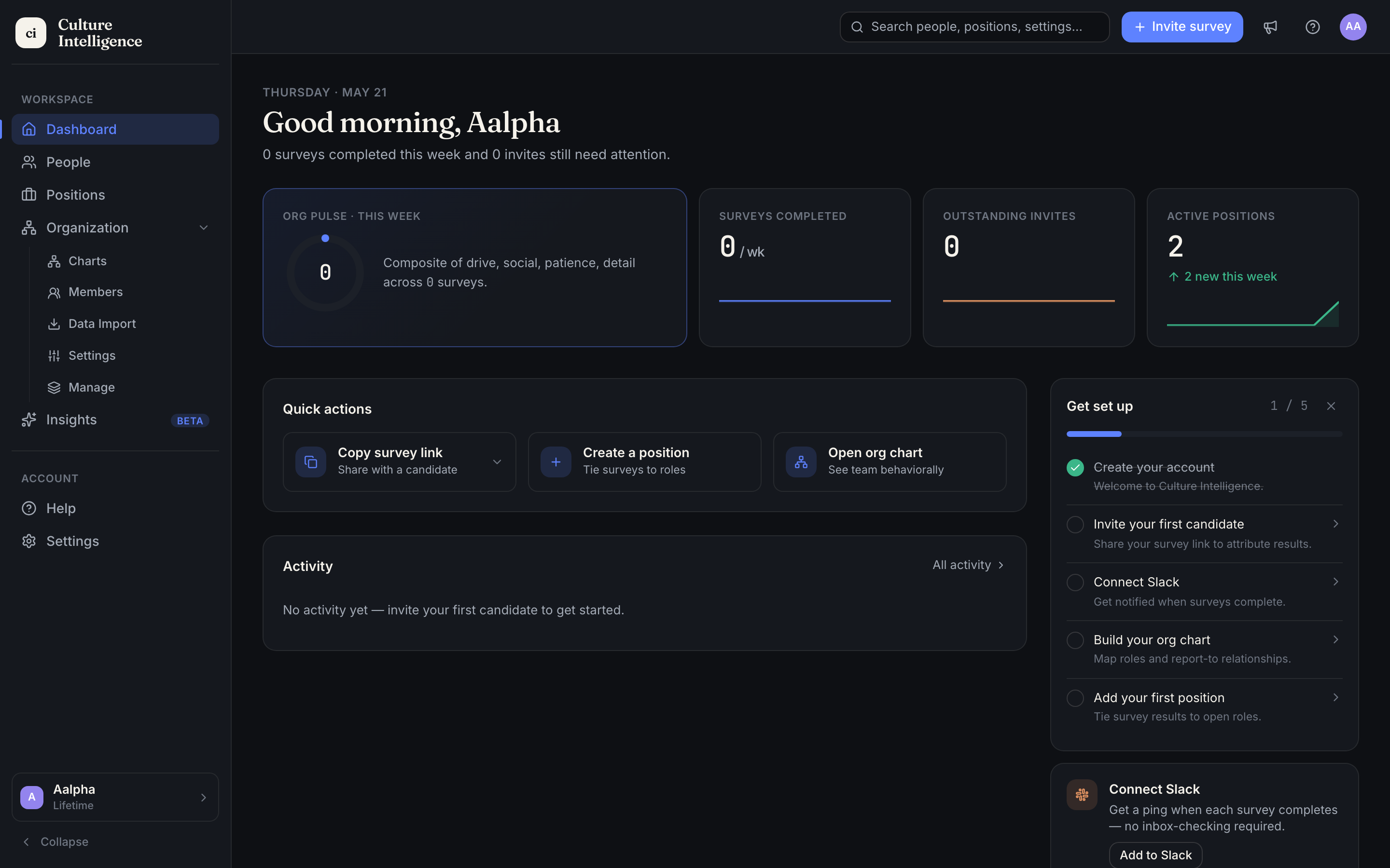 Culture Intelligence dashboard